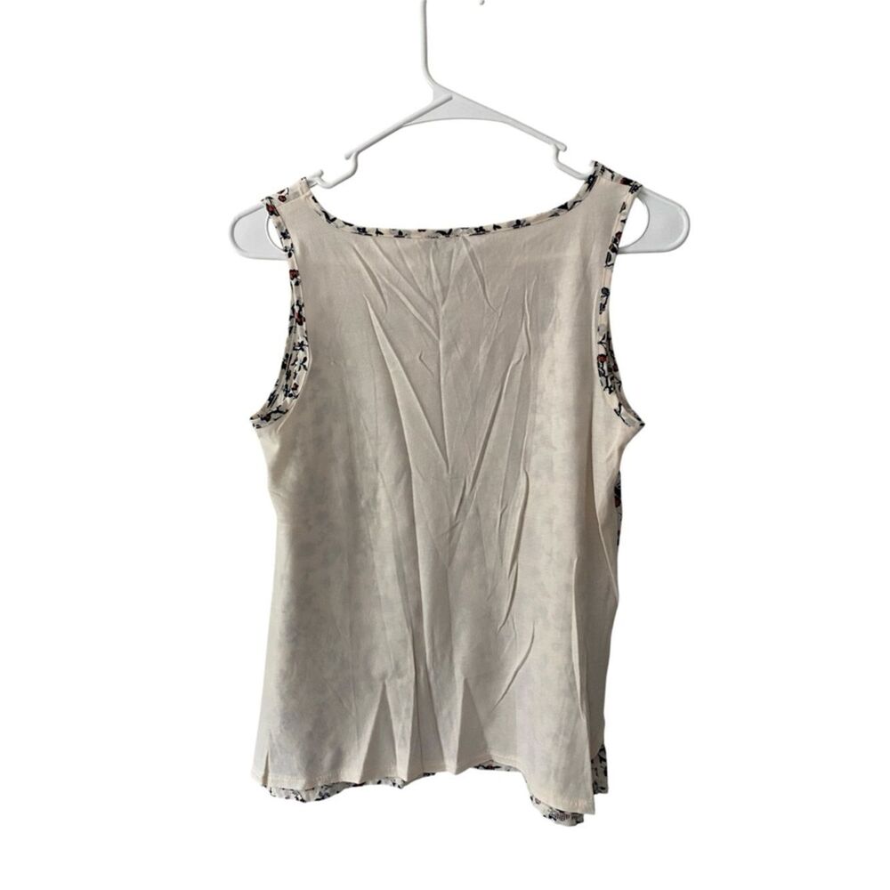Ann Taylor Sleeveless Floral Top – Size SP – Cream Multi – Excellent Condition - Picture 2 of 6
